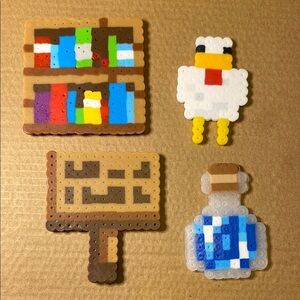 Minecraft Perler Bead Magnet Set